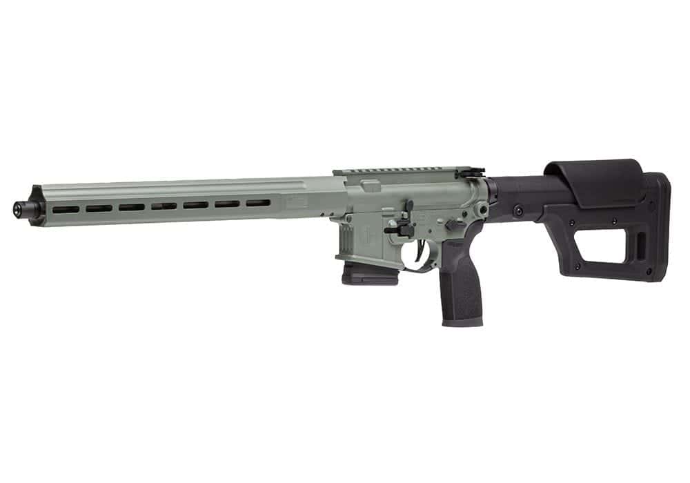 AR-15 style airsoft rifle with adjustable stock and tactical rail for outdoor airsoft games and hunting at Adventure Gear South.