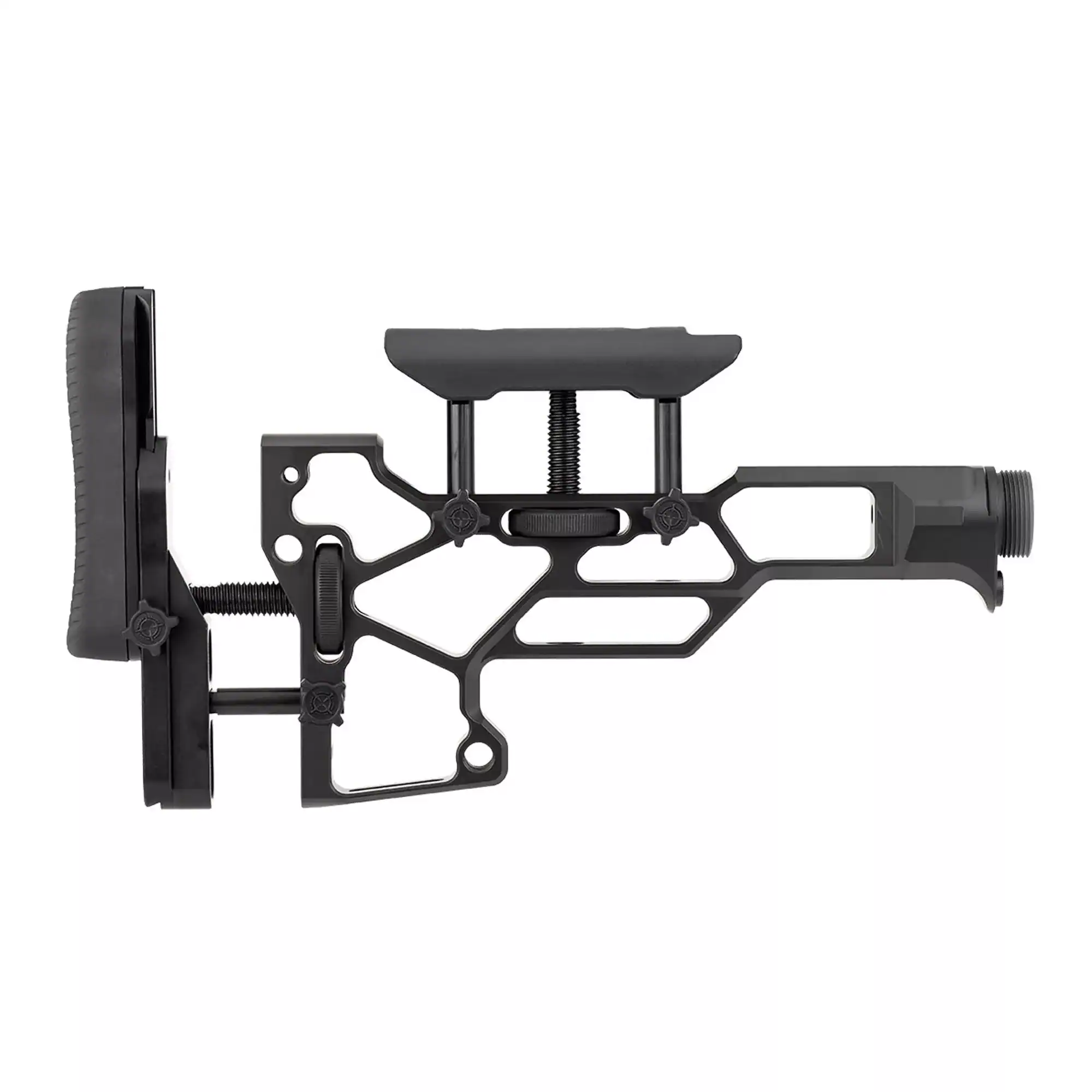 MDT, SRS Standard Buttstock, Skeleton, Matte Finish, Black, Fits MDT Fixed Stock Interface