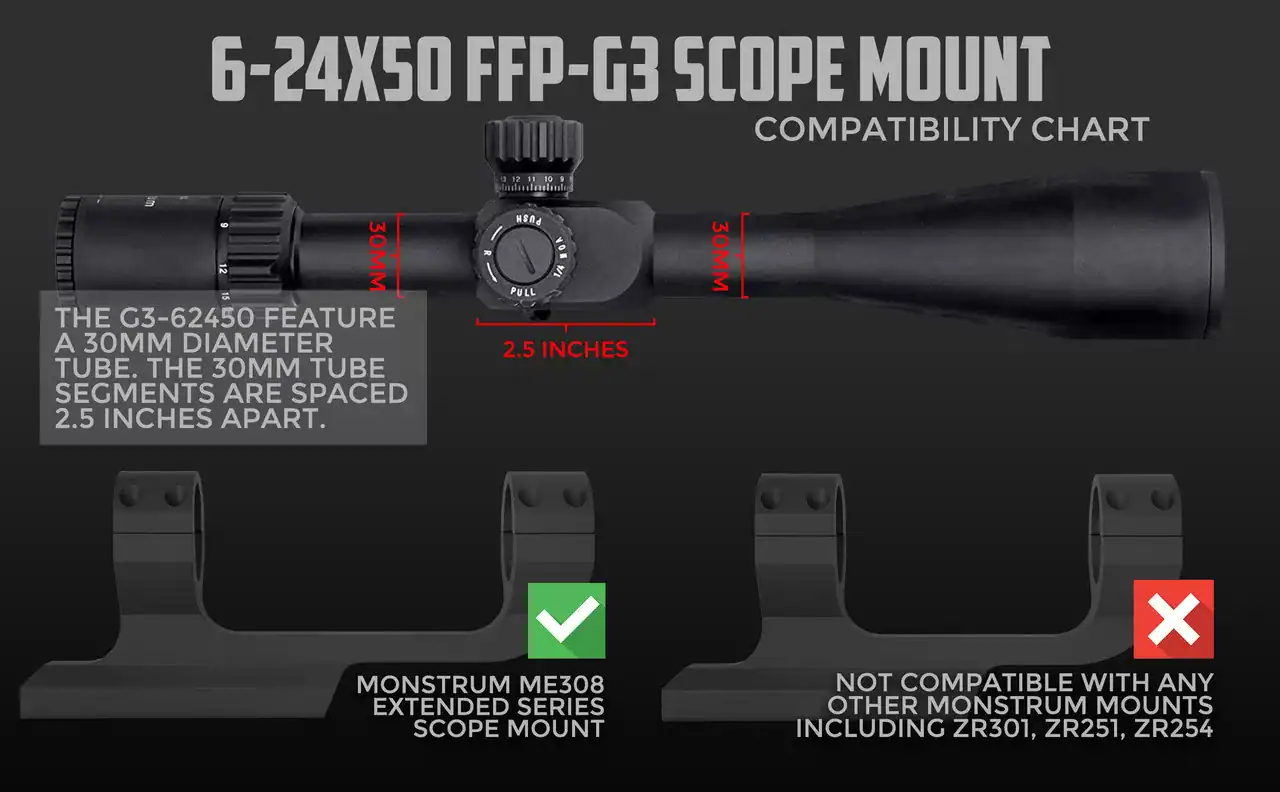 Monstrum G3 6-36x56 FFP Rifle Scope - Image 6