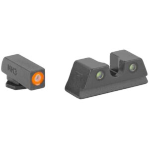 Meprolight Hyper Bright Night Sights for Glock 42/43 Tritium Orange/Green