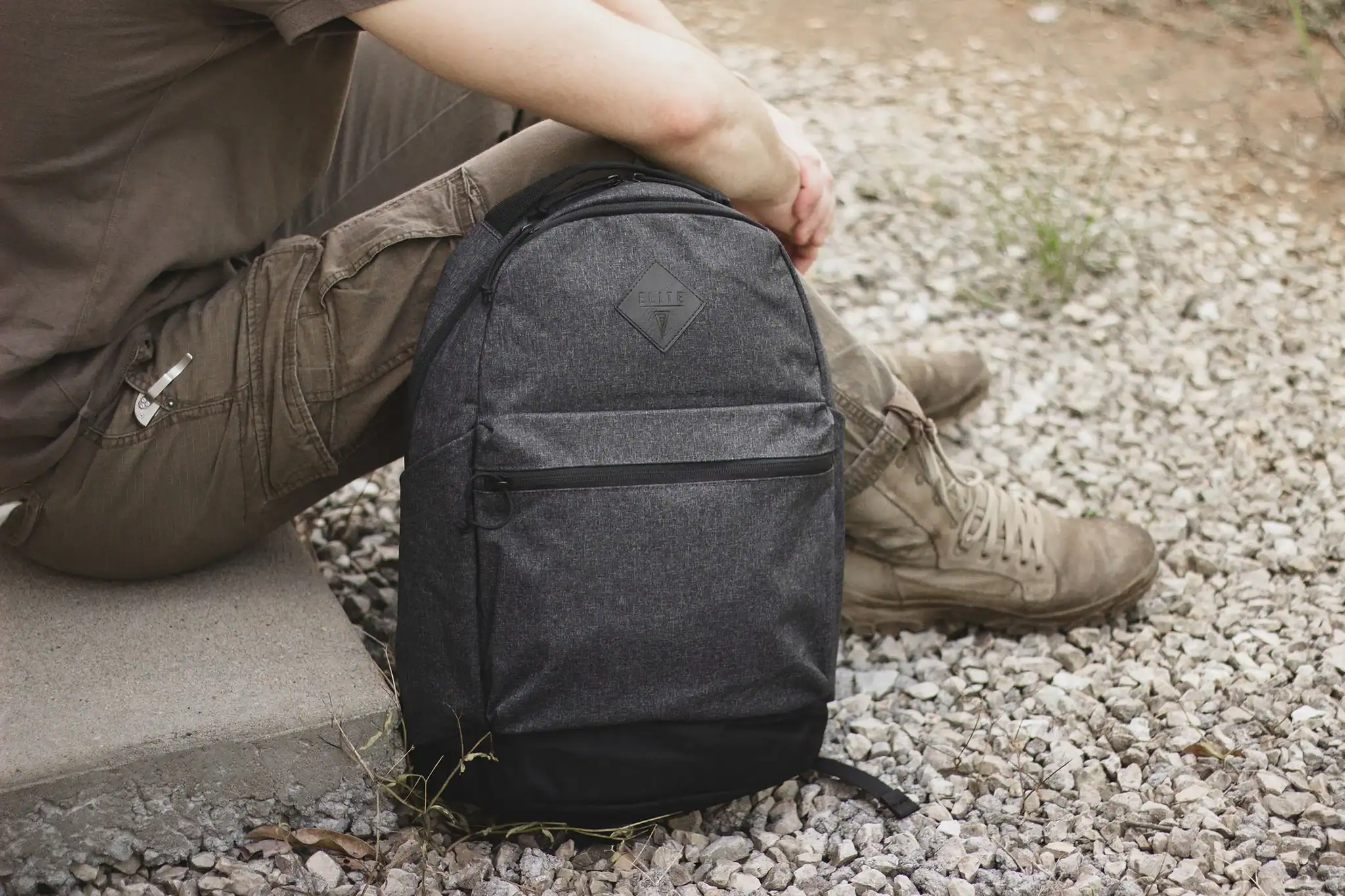 ECHO EDC Backpack- Heather Grey (Armor Inserts Sold Separately) - Image 6