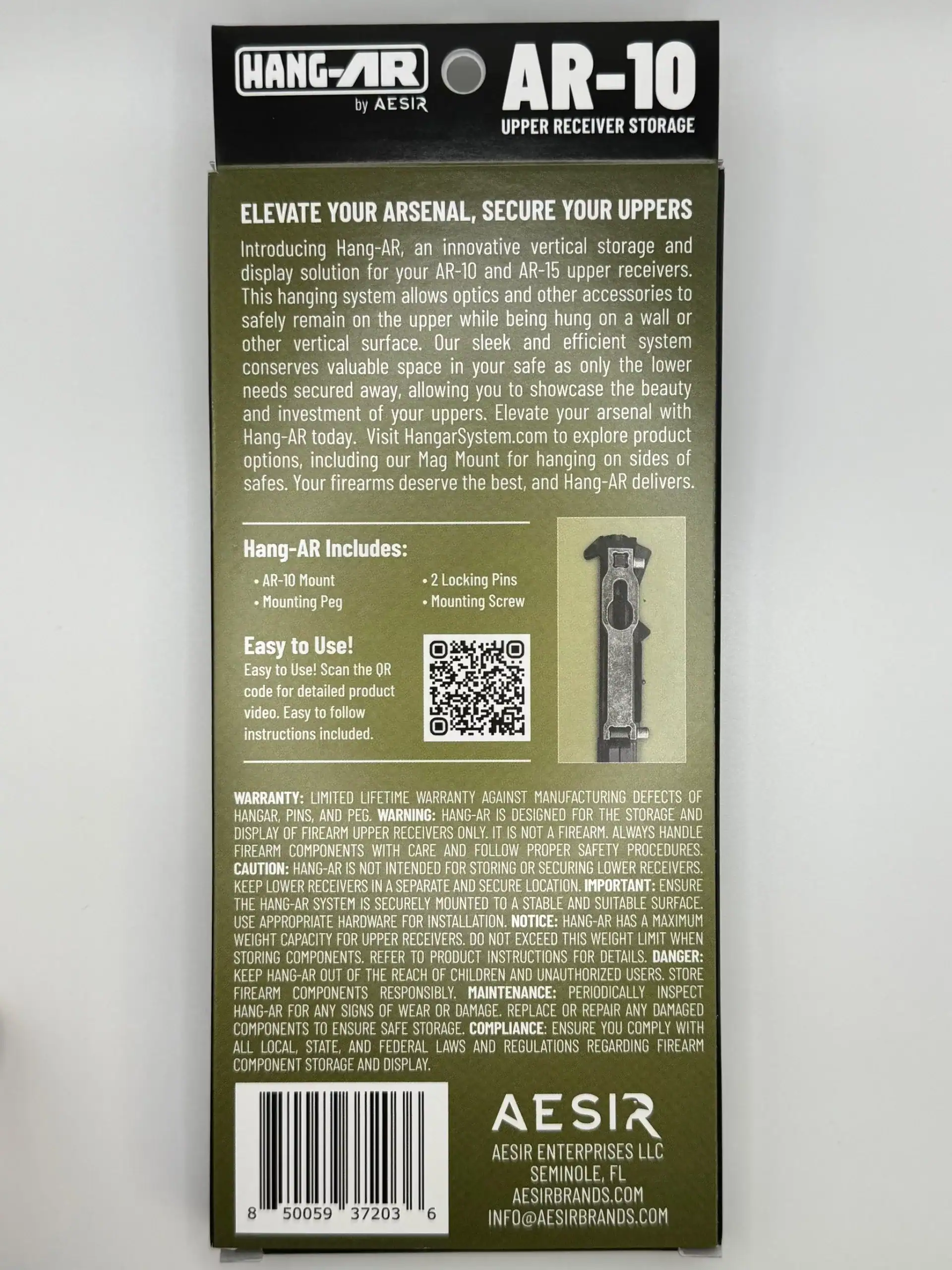 Hang-AR Standard Mount Kit for AR10 Upper Storage and Display - Image 7