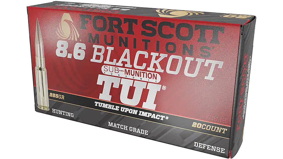Fort Scott 8.6 Blackout Subsonic 285 Grain, Centerfire Rifle