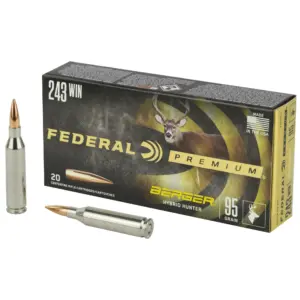 Federal, Premium, Berger Hybrid Hunter, 243 Win, 95 Grain, 20 Round Box
