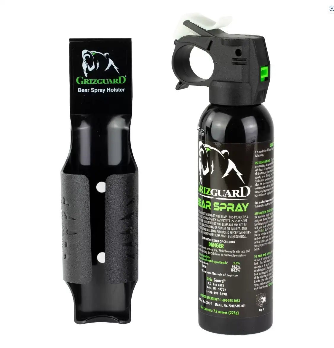 PS Products, Griz Guard, Bear Spray, 7.9oz, Aerosol Can