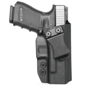 Rounded Glock 19/19X/23/32/45 (Gen 1-5) IWB KYDEX Holster Black/Left Hand/Standard Cut