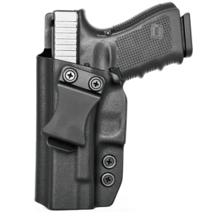 Rounded Glock 19/19X/23/32/45 (Gen 1-5) IWB KYDEX Holster Black/Right Hand/Standard Cut