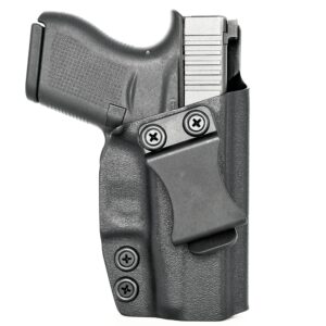 Rounded Glock 43/43X IWB KYDEX Holster Black/Left Hand/Standard Cut