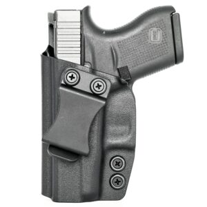 Rounded Glock 43/43X IWB KYDEX Holster Black/Right Hand/Standard Cut