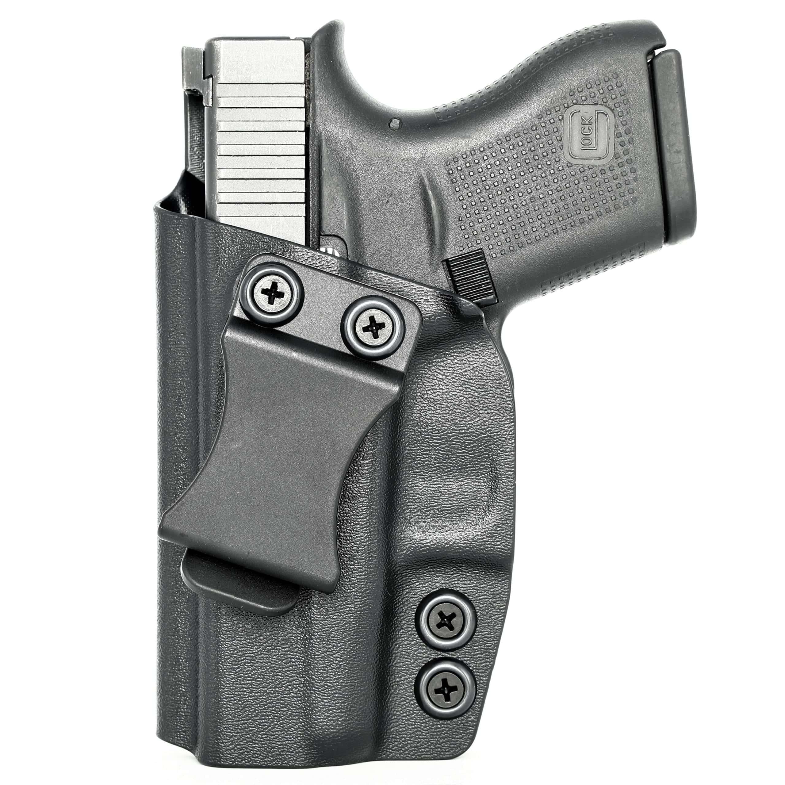 Rounded Glock 43/43X IWB KYDEX Holster Black/Right Hand/Standard Cut
