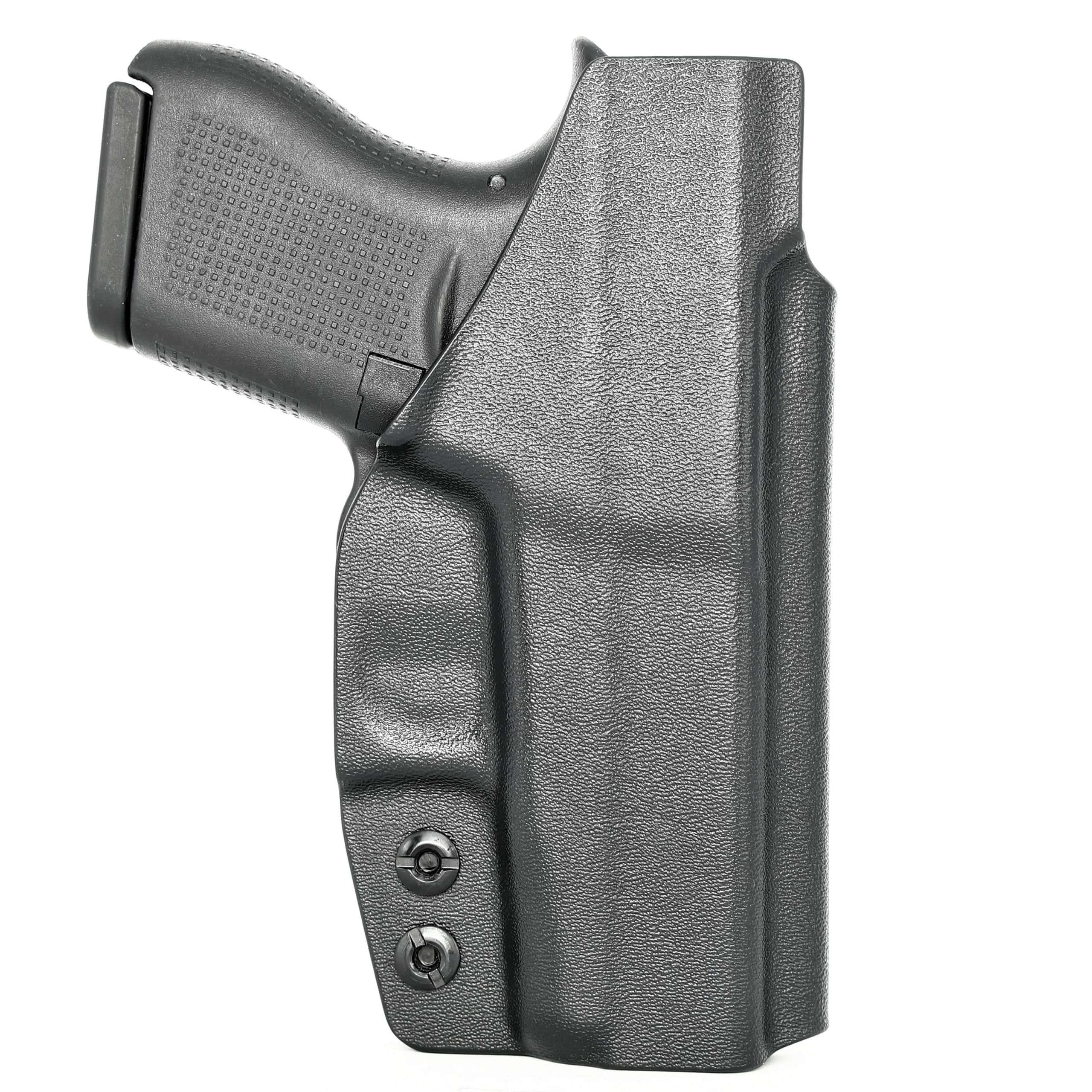 Rounded Glock 43/43X IWB KYDEX Holster Black/Right Hand/Standard Cut - Image 2