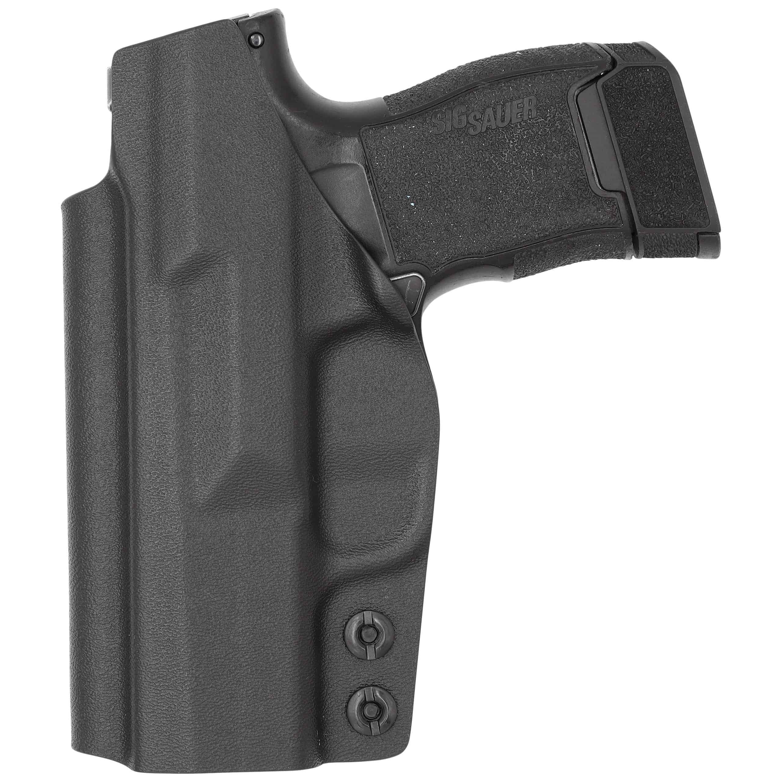 Rounded Sig Sauer P365 IWB KYDEX Holster Black/Left Hand/Standard Cut - Image 2