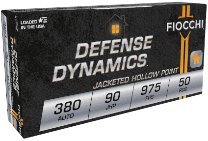 Fiocchi Ammunition, 380ACP, DEFENSE DYNAMICS, Centerfire Pistol, 90 Grain, JHP, 50 Rd - Image 4