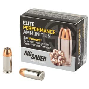 Sig Sauer Elite Performance V-Crown, 45 ACP, 185 GR, Jacketed Hollow Point