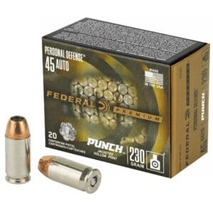 Federal Personal Defense, Punch, 45 ACP, 230Gr, Jacketed Hollow Point
