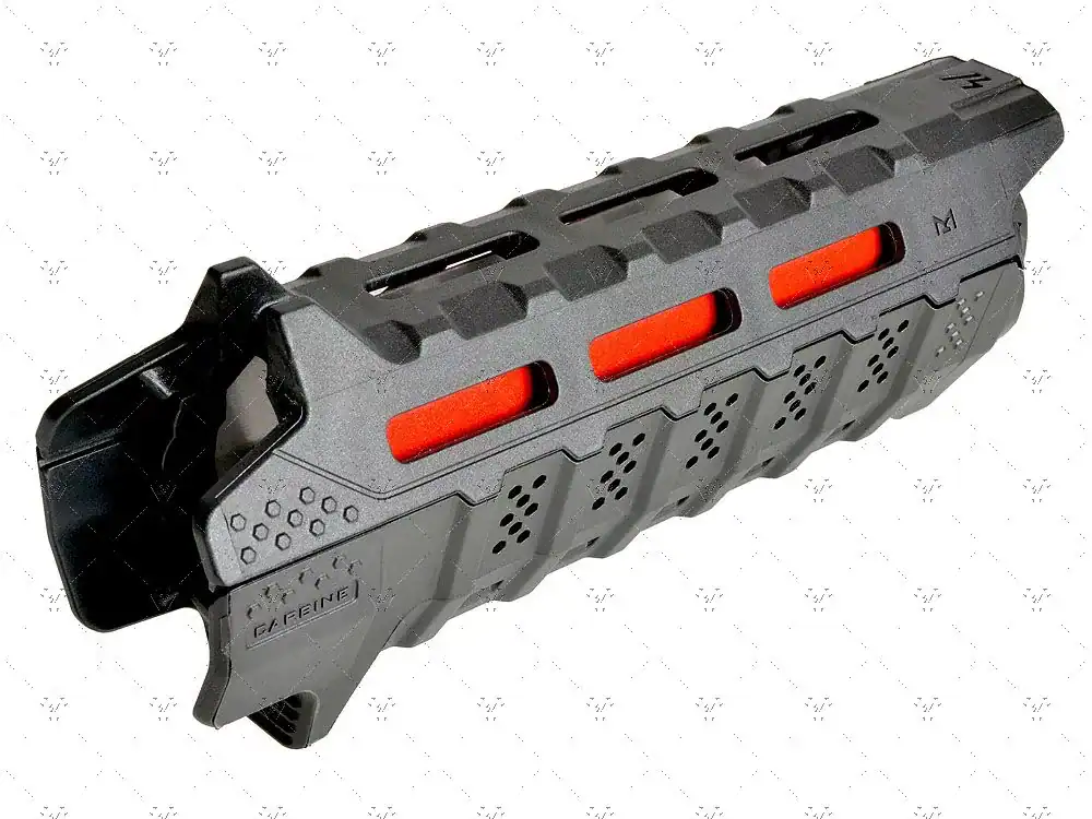 Strike Industries Carbine Length Handguard- Black & Red