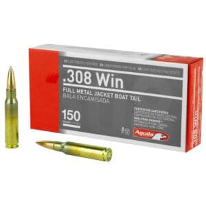 Aguila Ammunition 308 Win, 150 GR, Full Metal Jacket Boat Tail