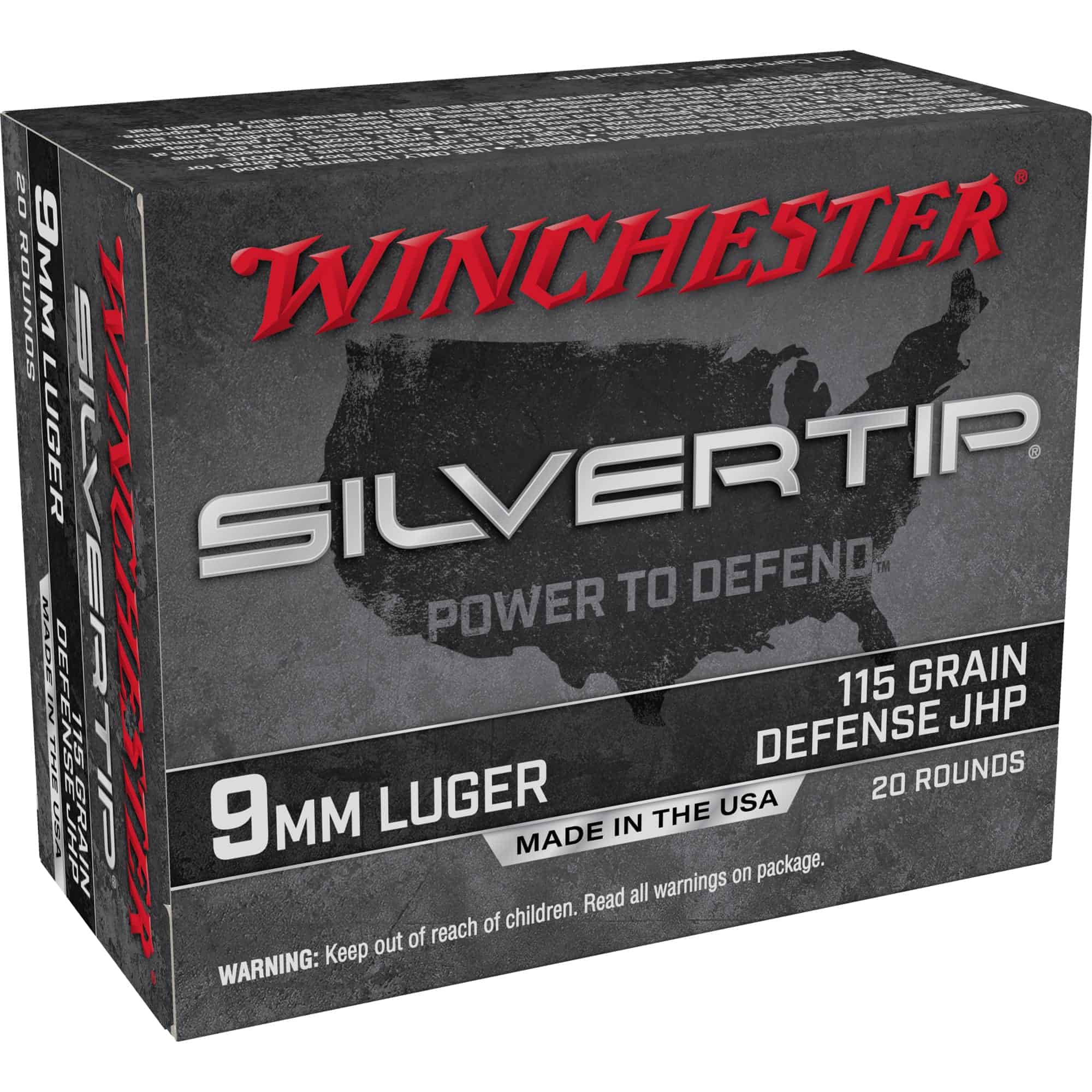 Winchester Ammunition Silvertip, 9MM, 115 GR, Hollow Point