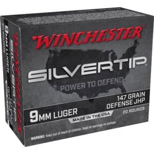 Winchester Ammunition Silvertip, 9MM, 147 GR, Hollow Point