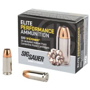 Sig Sauer Elite Performance V-Crown, 9MM, 115 GR, Jacketed Hollow Point