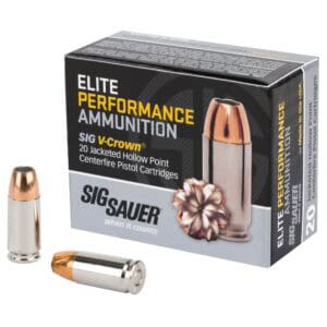 Sig Sauer Elite Performance V-Crown, 9MM, 147 GR, Jacketed Hollow Point