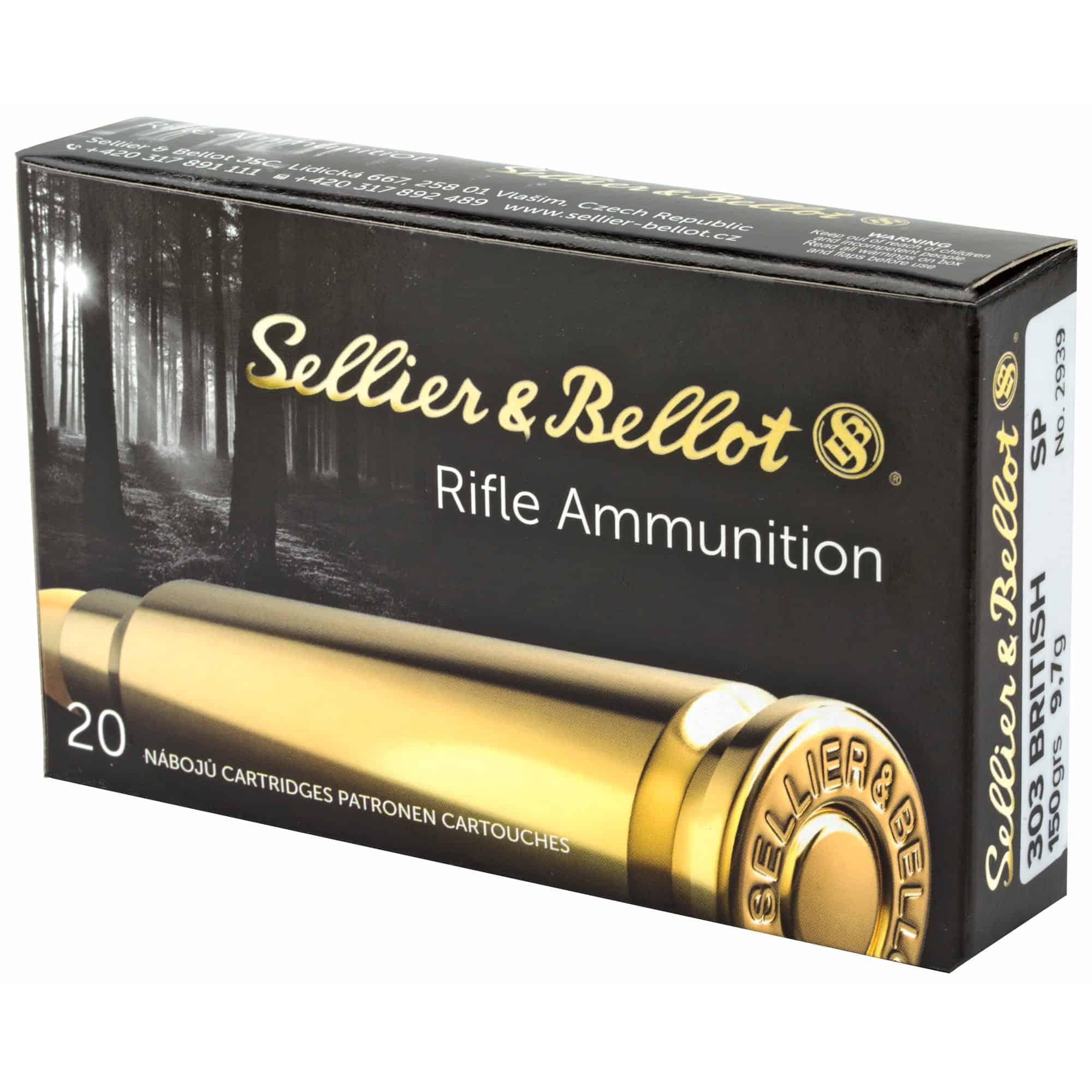 Sellier & Bellot, Rifle, 303 British, 150 Grain, Soft Point, 20 Round Box - Image 4