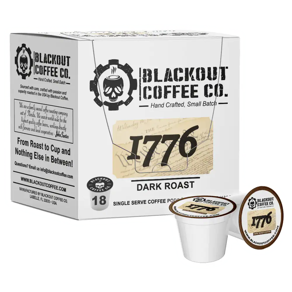 Blackout Coffee Co. 1776 Dark Roast Coffee Pods, 18ct