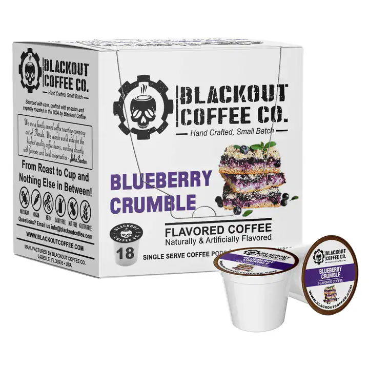 Blackout Coffee Co. Blueberry Crumble Flavored Coffee Pods, 18ct
