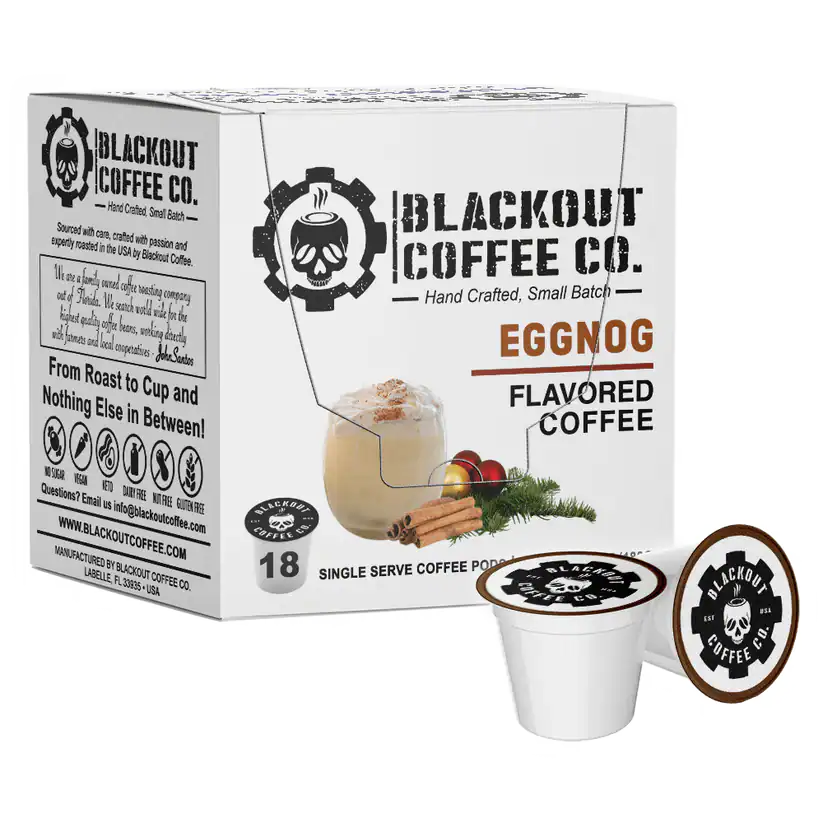 Blackout Coffee Co. Eggnog Flavored Coffee Pods 18ct