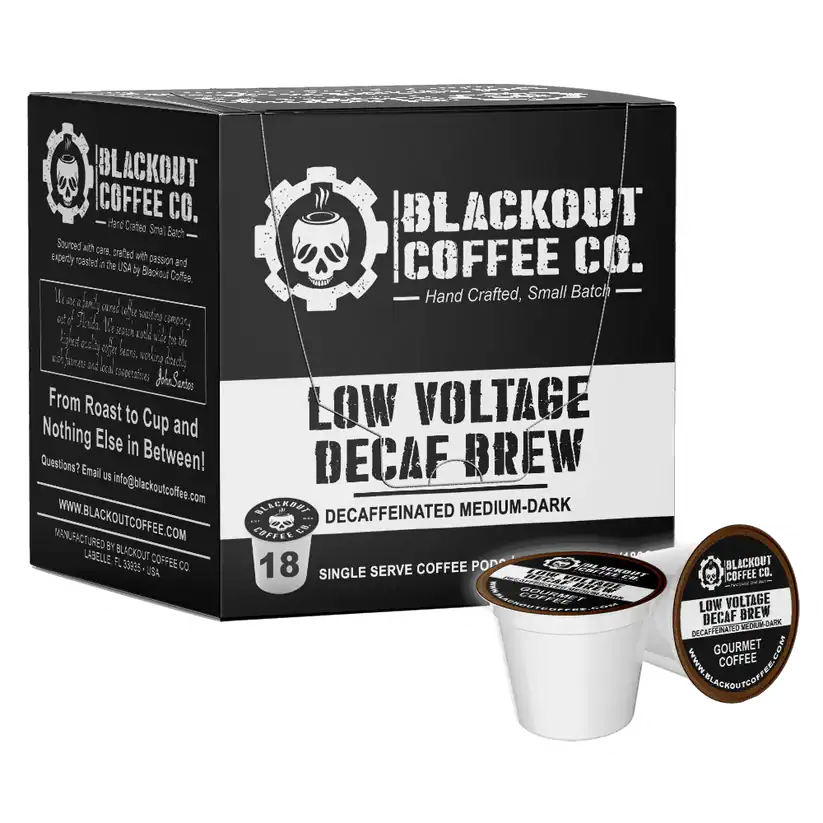 Blackout Coffee Co. Low Voltage Decaf Coffee Pods 18ct
