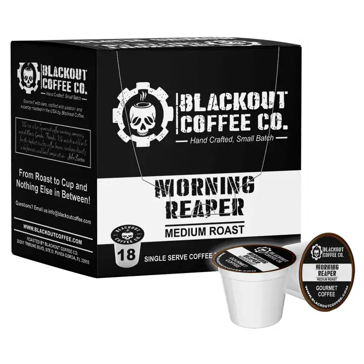 Blackout Coffee Co. Morning Reaper Medium Roast Coffee Pods, 18ct