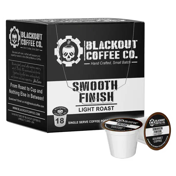 Blackout Coffee Co. Smooth Finish Light Roast Coffee Pods, 18ct