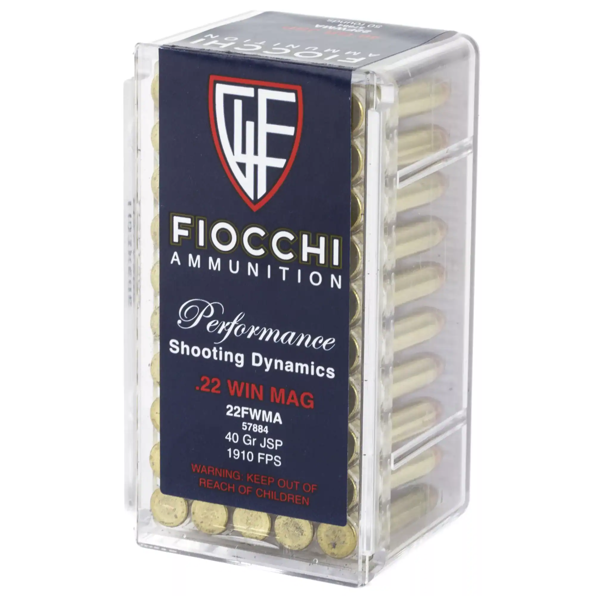Fiocchi Ammunition, Fiocchi Range Dynamics 22 MAG (WMR) 40gr FMJ 50rd - Image 3