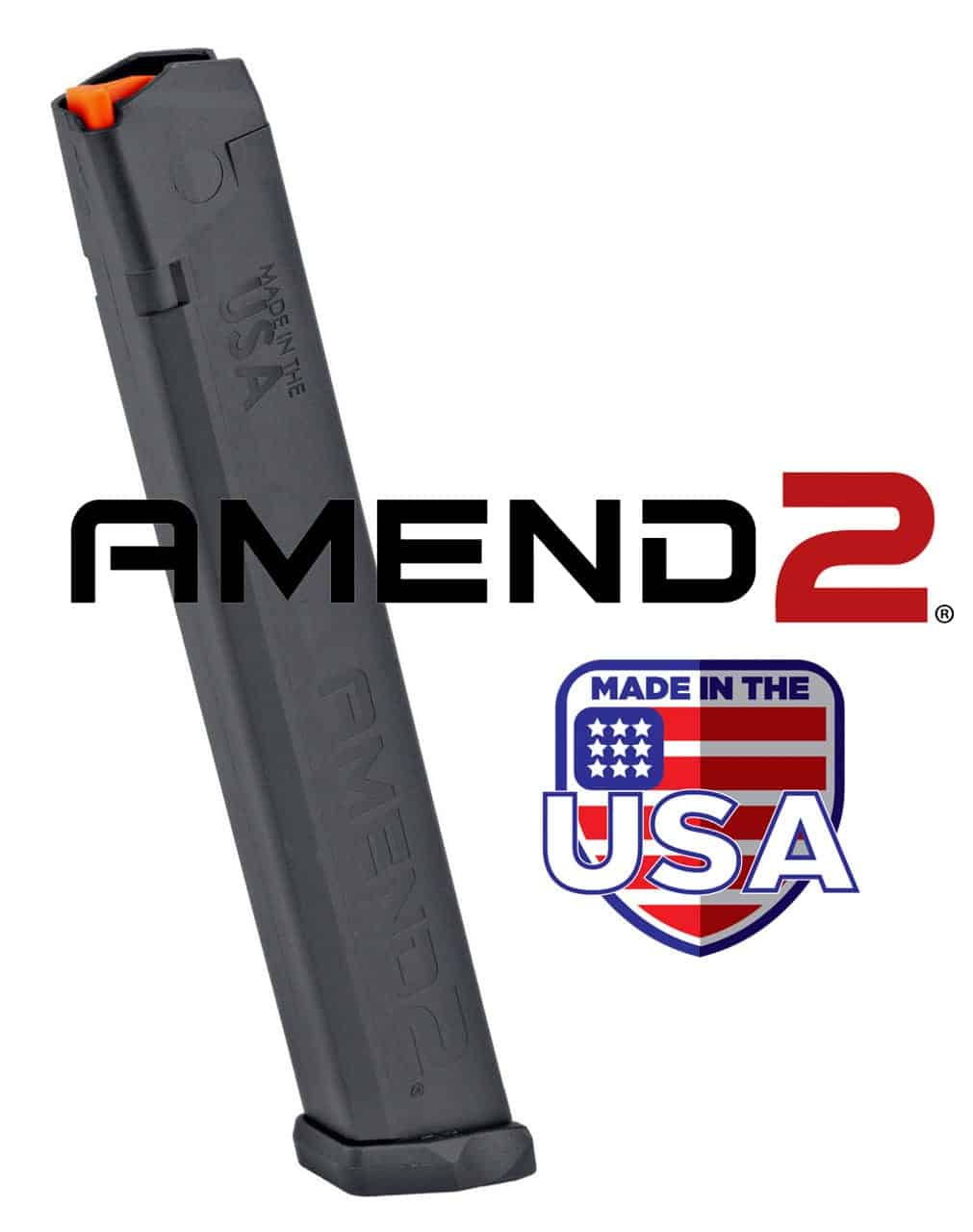 Amend2 34-Round Magazine for GLOCK Pattern Firearms, Black - Image 3
