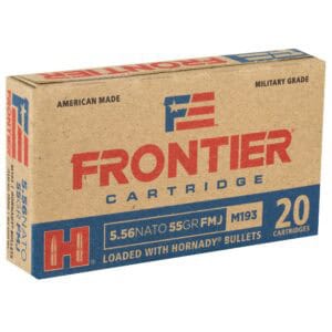 Frontier Cartridge, Lake City, 556 NATO, 55 Grain, FM193, FMJ, 20 Rd
