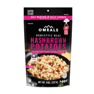 OMEALS Hashbrowns with Bacon, Onions, and Peppers MRE Ready-to-Eat Meal