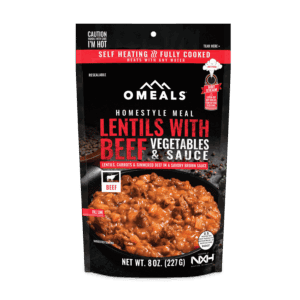 OMEALS Lentils with Beef MRE Ready-to-Eat Meal