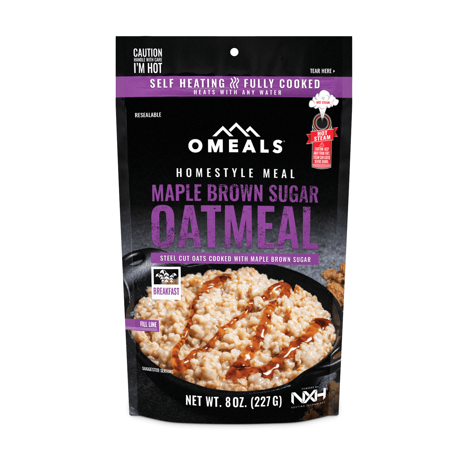 OMEALS Maple Brown Sugar Oatmeal MRE Ready-to-Eat Meal