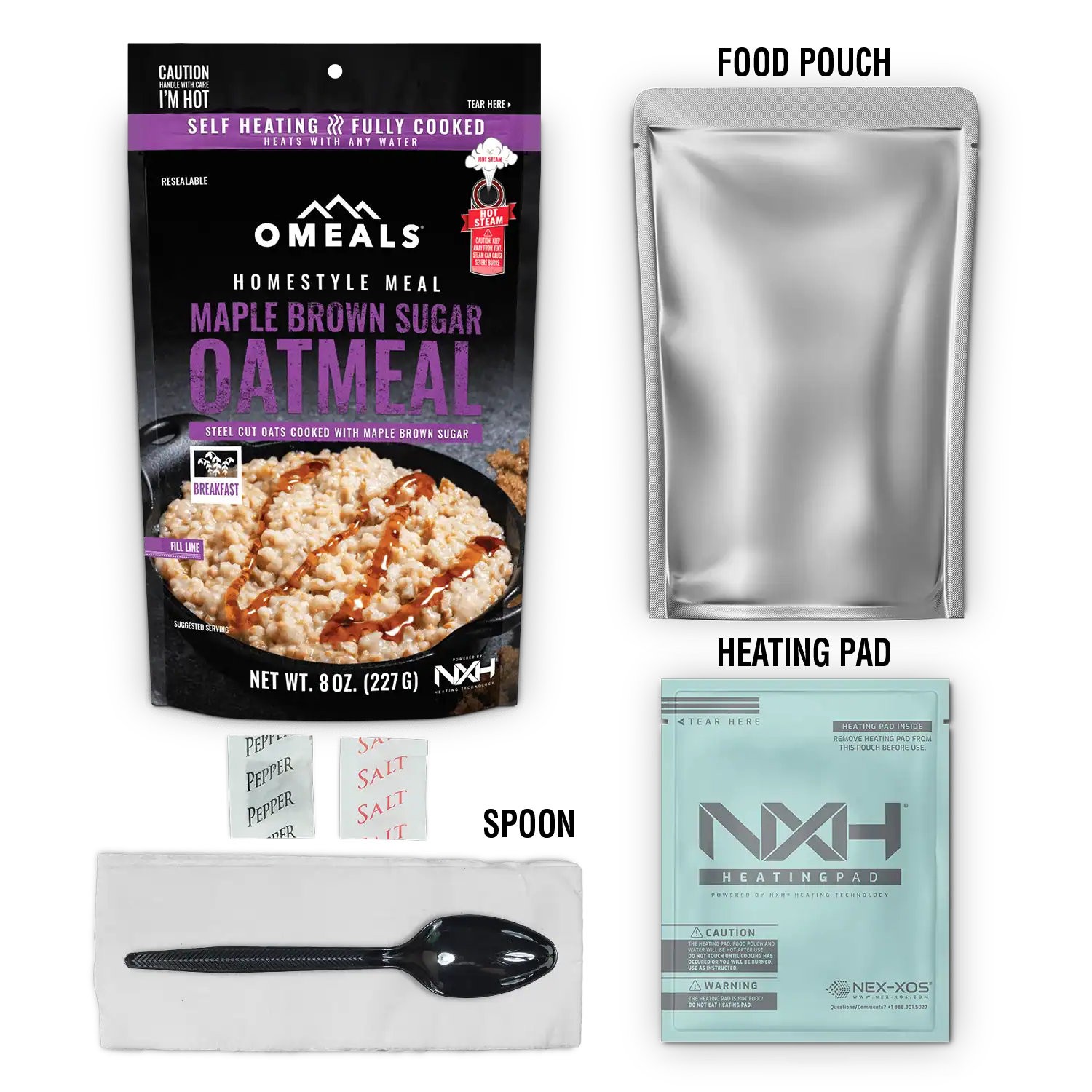 OMEALS Maple Brown Sugar Oatmeal MRE Ready-to-Eat Meal - Image 3