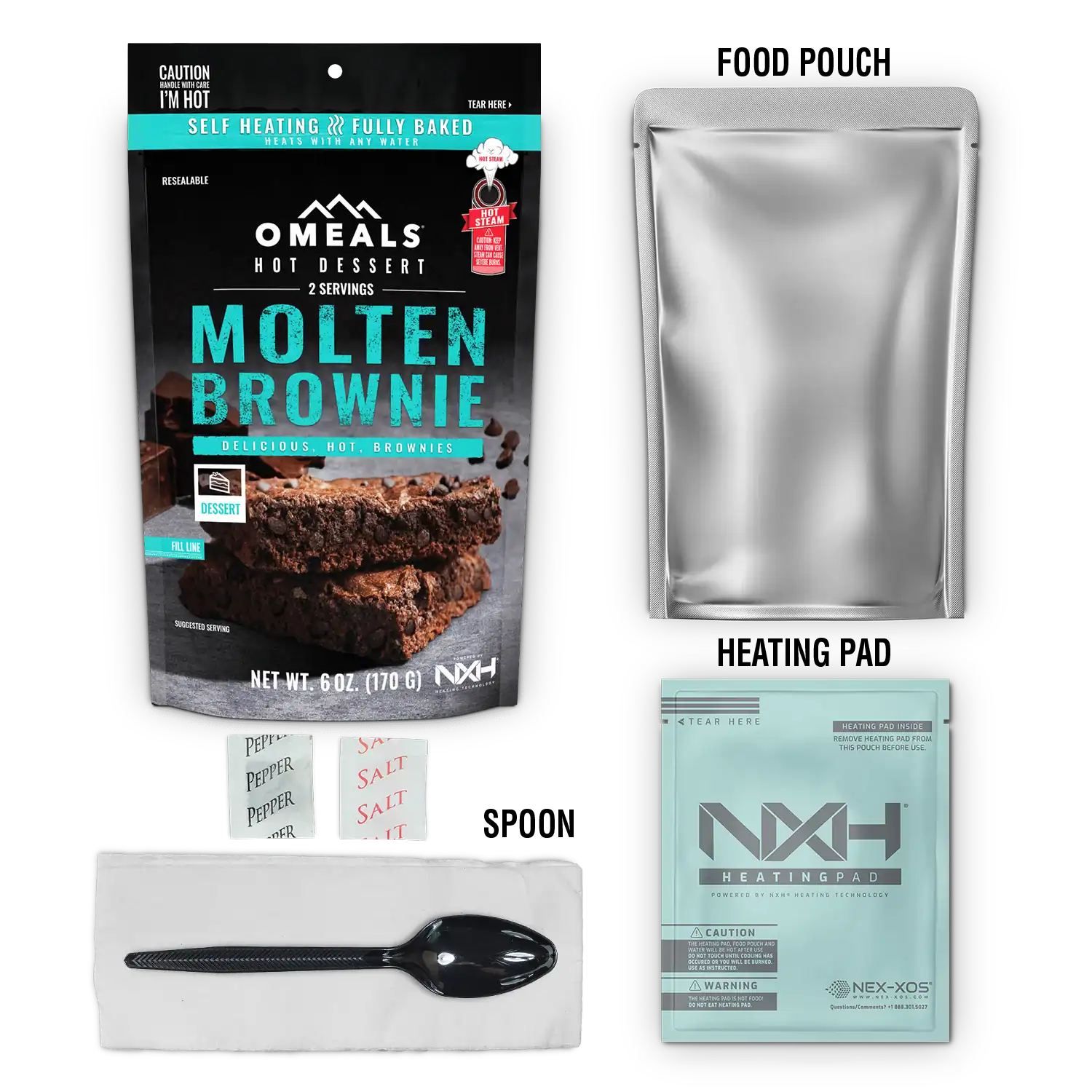 OMEALS Molten Brownies MRE Ready-to-Eat Meal - Image 3