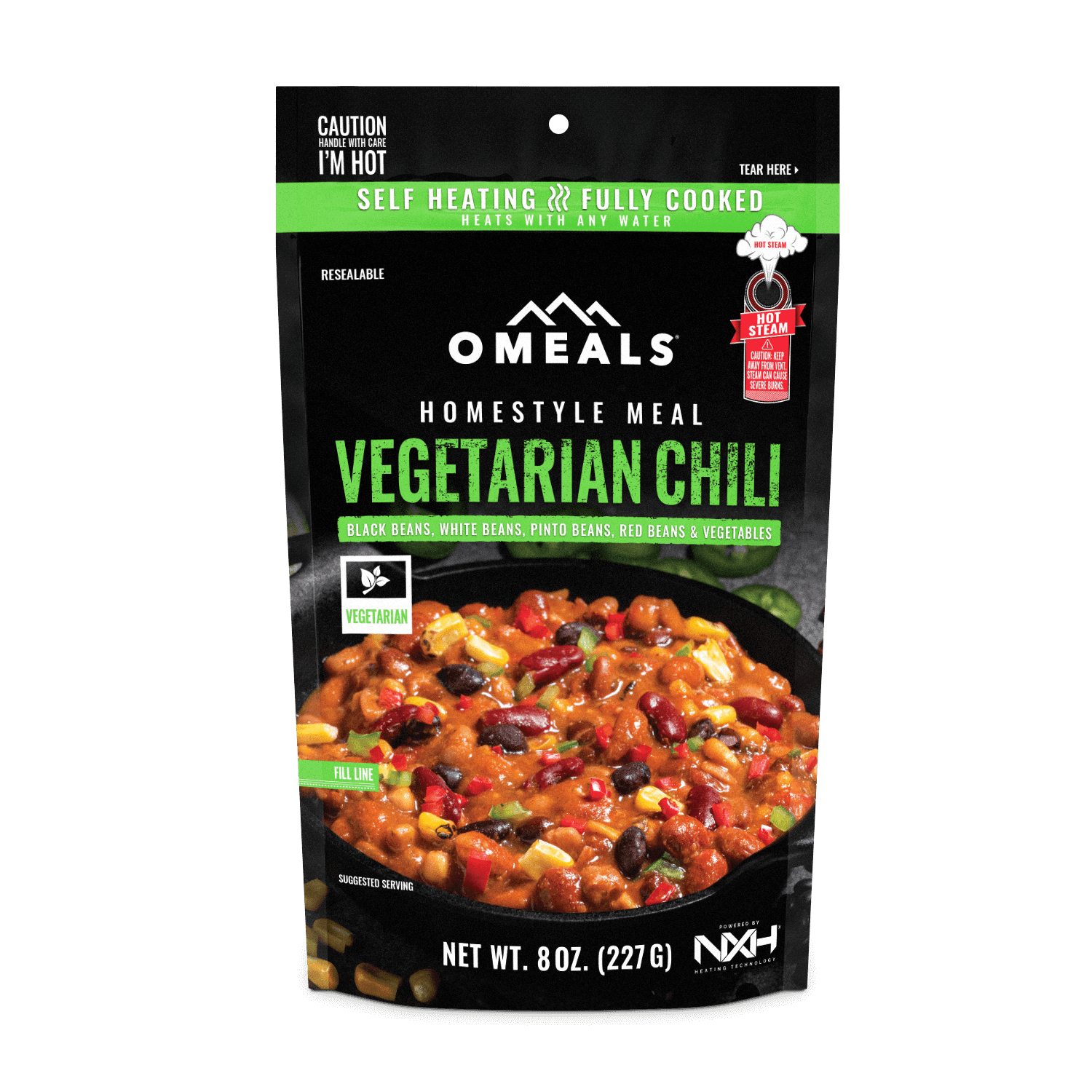 OMEALS Vegetarian Chili MRE Ready-to-Eat Meal