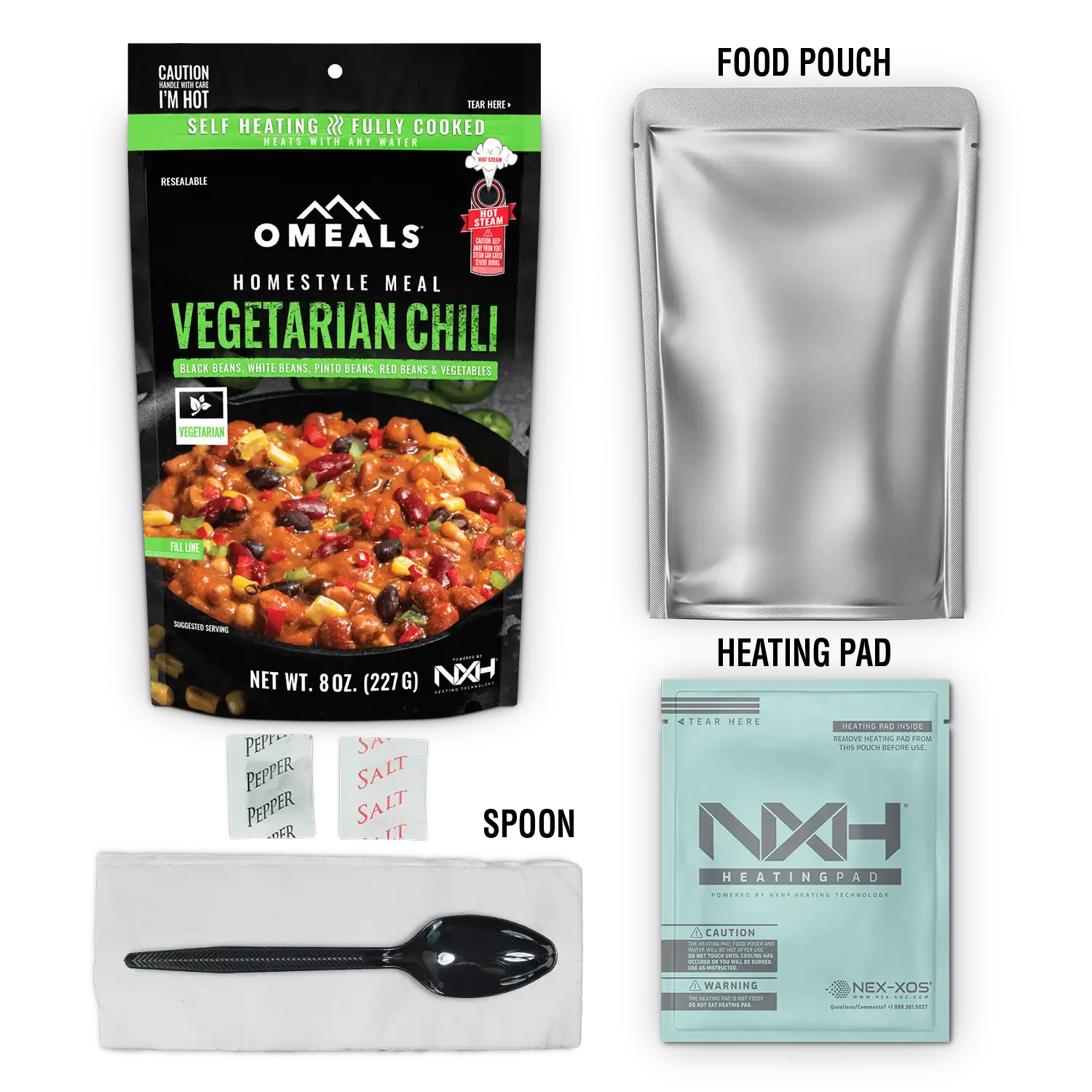 OMEALS Vegetarian Chili MRE Ready-to-Eat Meal - Image 3
