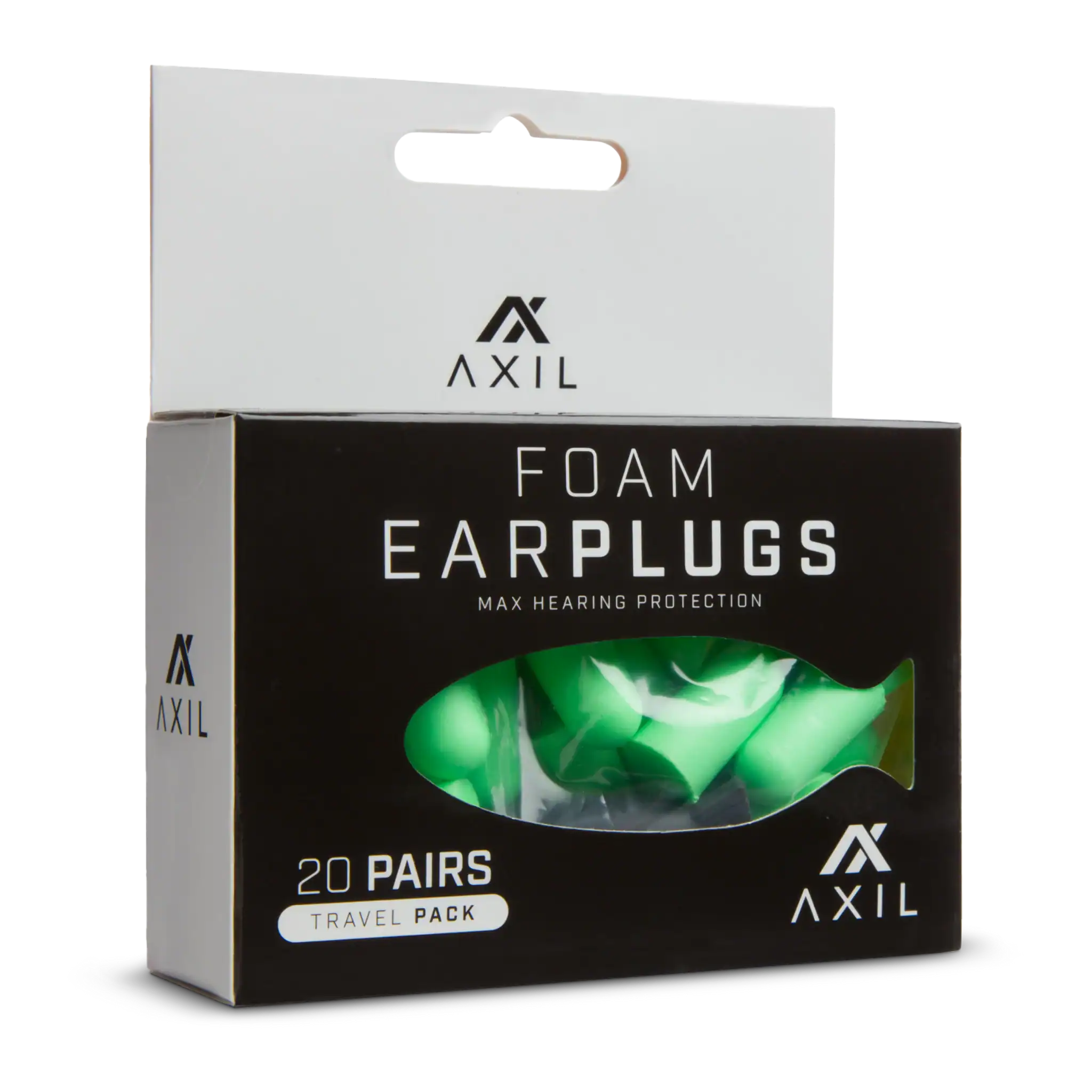 Axil Foam Ear Plugs- 20 Pair Travel Pack