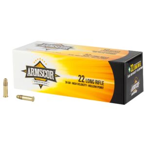 Armscor Ammo, 22LR, 36 GR, Hollow Point, Hi-Velocity