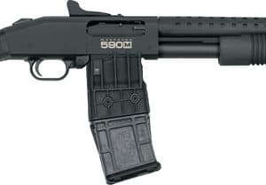 MOSSBERG 590M MAG-FED 12GA - 18.5" 10RD GHOST RING BLD/SYN
