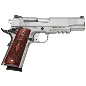 SMITH & WSSON 1911 E SERIES S/S 45ACP 5" 8RD TCTL RAIL