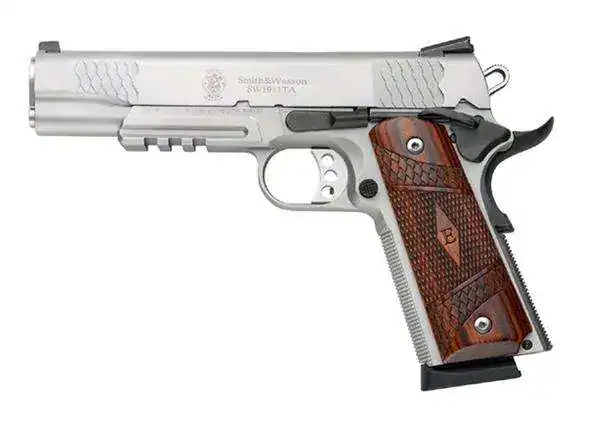 SMITH & WSSON 1911 E SERIES S/S 45ACP 5" 8RD TCTL RAIL - Image 2