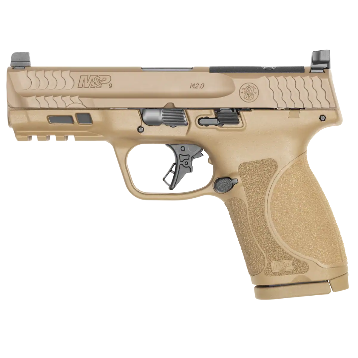 SMITH & WESSON M&P 9 COMPACT M2.0 4" O/R FDE PSTL NTS 15RD