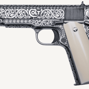 COLT GOVERNMENT 1911 SILVERADO 45ACP PISTOL FULL ENGRAVED/IVORY GRIP 7RD MAGAZINE 1-300 UNITS