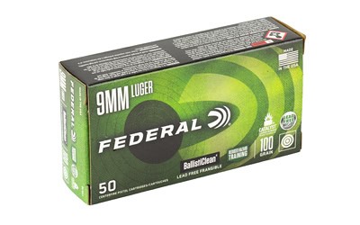 FED BALLISTICLEAN 9MM 100GR 50/1000 - Image 2